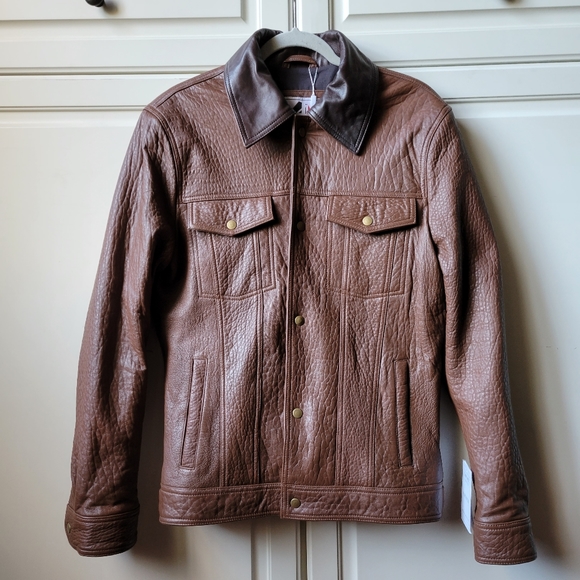 Leather Bomber Jacket - Picture 1 of 12